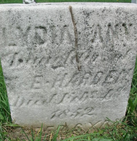 Lydia Ann Harden tombstone